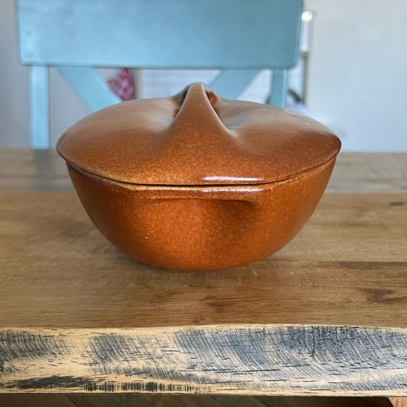 Roseville Raymor covered bowl pumpkin - Picture 5 of 7